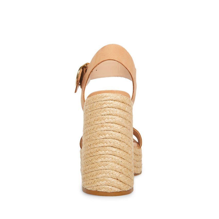 Sandalias Tacones Steve Madden Janice Nubuck Mujer Marrones Claro | ES GBSE31